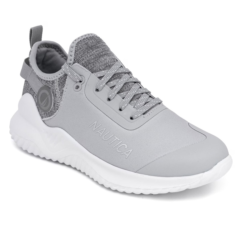 Nautica Women’s Comfort Insole Breathable Mesh Grey Lace Up Sneakers -